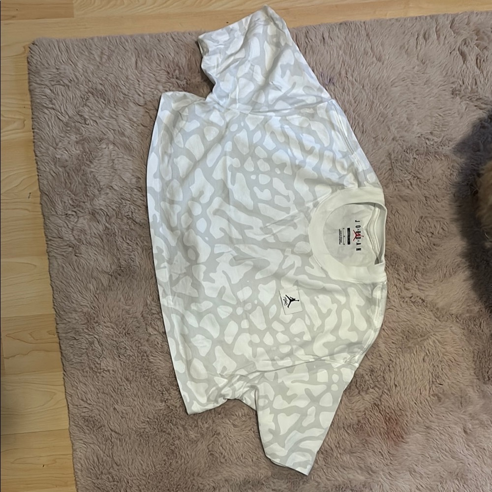Jordan White and Gray Crop Top